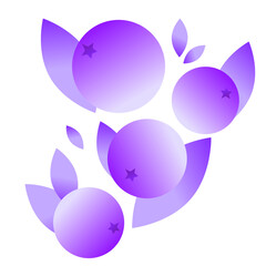 Fresh a group of blueberry with leaf