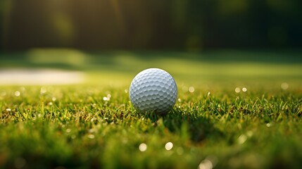 Obraz premium Golf ball on a green