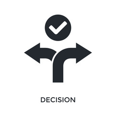 Decision Icon Glyph Style. Vector Illustration For Graphic Design