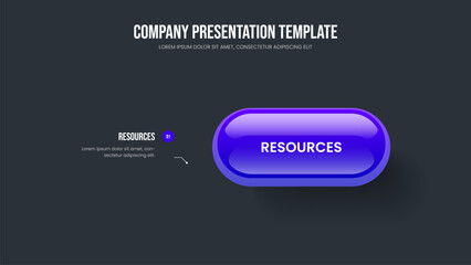Consulting Performance 1 Option Infographic Slide Design. Corporate Introduction Frame Template Vector Illustration. Creative Growth One Step Diagram Presentation Layout.