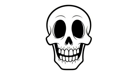 Obraz premium Spooky skull illustration for Halloween designs and ghoulish graphics needs for flyers and social media themes