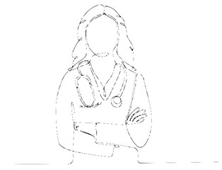 Confident professional doctor with stethoscope ready to provide expert healthcare and compassionate patient care