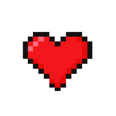 Obraz premium Pixelated Red Heart Icon for Gaming.