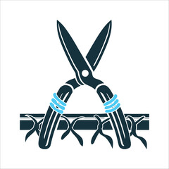 Protective Shears: Warding Off Harm Symbol Warding Shears Open iron shears pointing downward to block harm handles wrapped in knotted cloth