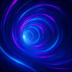 Glowing Spiral Tunnel Abstract Sci-Fi Energy Pathway 3D Render Vibrant Light Vortex Motion Background
