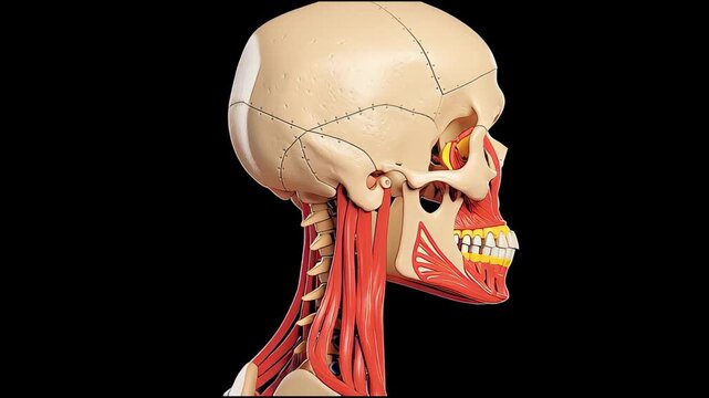 Explore the intricacies of human anatomy through a stunning model of the skull