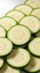 Fresh Zucchini Slices Ready for Cooking.