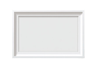 White rectangular frame, empty interior