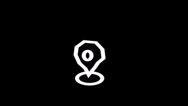 Map pointer icon. GPS location. Travel brand logo design element. Travel and tourism. Isolated over white background.