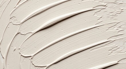 Creamy texture with ridges, light hue, smooth surface, and curved lines
