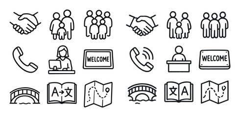 Emigration Support Icons