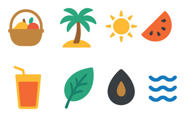 Tropical Fruit Icons