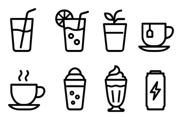 Minimalist Drink Icons