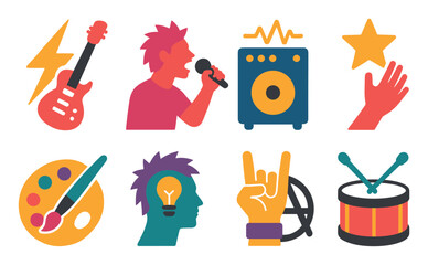 Rock Band Icon Grid
