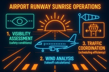 Airport runway approach patterns and air traffic optimization for aviation logistics planning