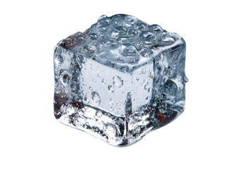 Close-up of a wet ice cube