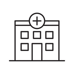 Fototapeta premium Hospital Building. Medical Center and Healthcare Icon.
