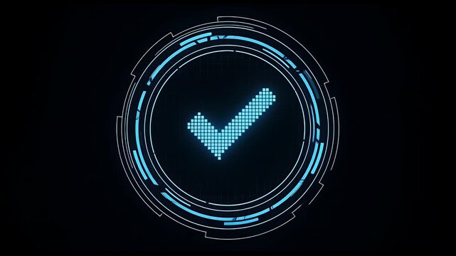 Digital Checkmark Verification, Success, and Technology