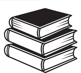 Stack of Education Textbooks Design