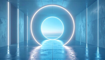 A global digital concept of light from the sky and through the window, an illustration of technology on earth