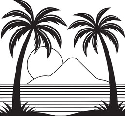 Tropical Island Scene