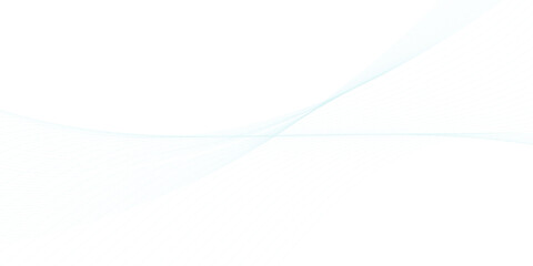 Abstract blue smooth waves on white background simple art modern design