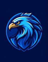 Obraz premium Blue Eagle Head Design