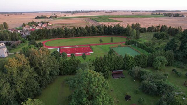 New playground in countryside Lithuania