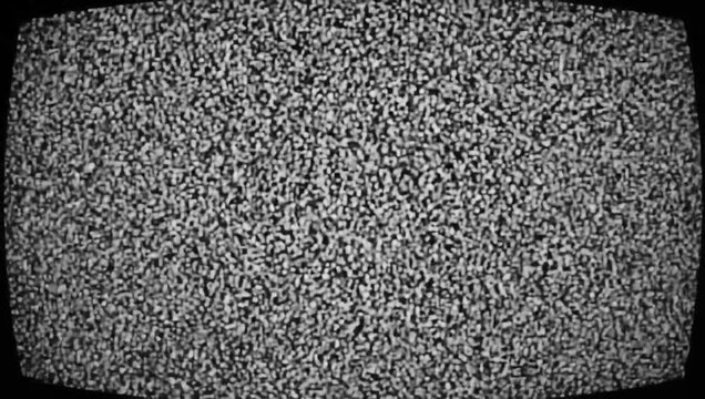 Static Television Screen: A vintage television screen displaying static, reminiscent of an era when reception was inconsistent and channels were limited, conveying a sense of nostalgia, uncertainty.