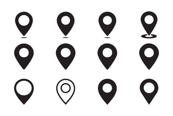 Flat Design Map Markers for Geographic and Navigation Apps