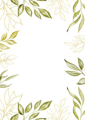 Elegant Greenery Frame for Invitation