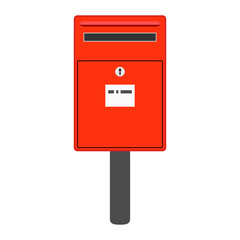 ポスト・郵便ポスト・メールボックス　ベクターイラスト素材　ベクター／透過PNG／JPEG白背景