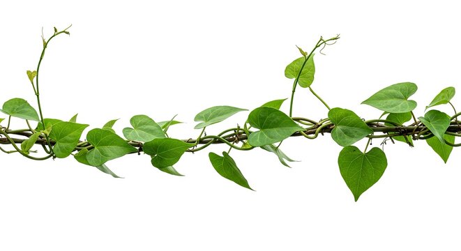 A vine with heartshaped green leaves