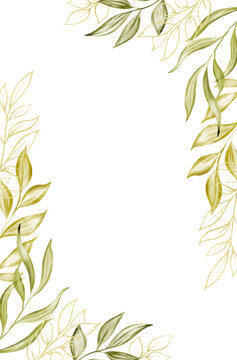 Elegant Greenery Frame for Invitations