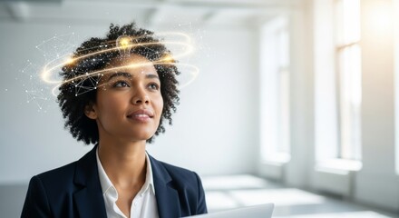 Inspired Businesswoman with Innovative Ideas and Creative Thinking