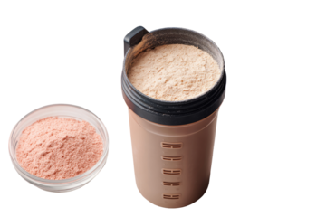 Powdered supplement in a portable container