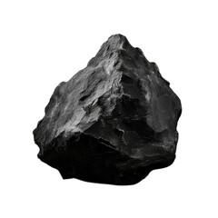 Obraz premium A single piece of black coal isolated on white background