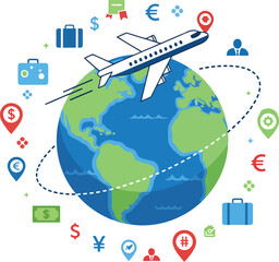 Fototapeta premium Dynamic silhouette of a kayaker paddling through blue waves for adventure