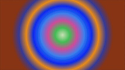 Colorful Concentric Circles Gradient Background with Blue, Orange, Pink and Green Hues