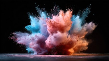 A supernova's celestial fire explodes into a mystical cloud, creating a deep space galaxy of light and smoke