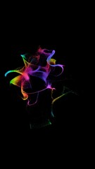 Obraz premium Colorful Abstract Wave on Black Background