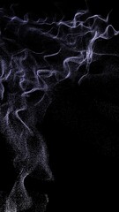 Abstract Light Waves on Black Background