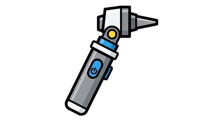 Fototapeta premium Sleek Digital Otoscope Medical Device Icon Illustration.