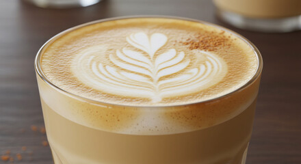 Savor a warm, creamy latte with exquisite foam art, perfect for morning indulgence or afternoon delight.