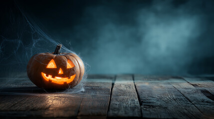 Halloween pumpkin jack o lantern spooky night background decoration