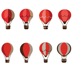 Naklejka premium Air balloon icon bundle