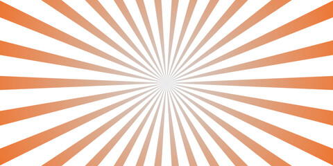 Orange and White Sunburst Rays Background with Radial Gradient Effect Dynamic Abstract Starburst Pattern for Design and Branding Vector Art