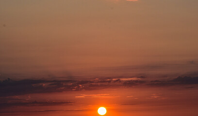 Sunset on the horizon with magical colors painting the sky.