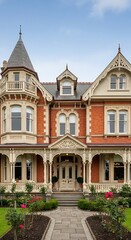 Fototapeta premium Victorian Era Mansion Exterior Architectural Beauty.