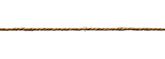 Horizontal, textured, light brownish-tan rope or cord